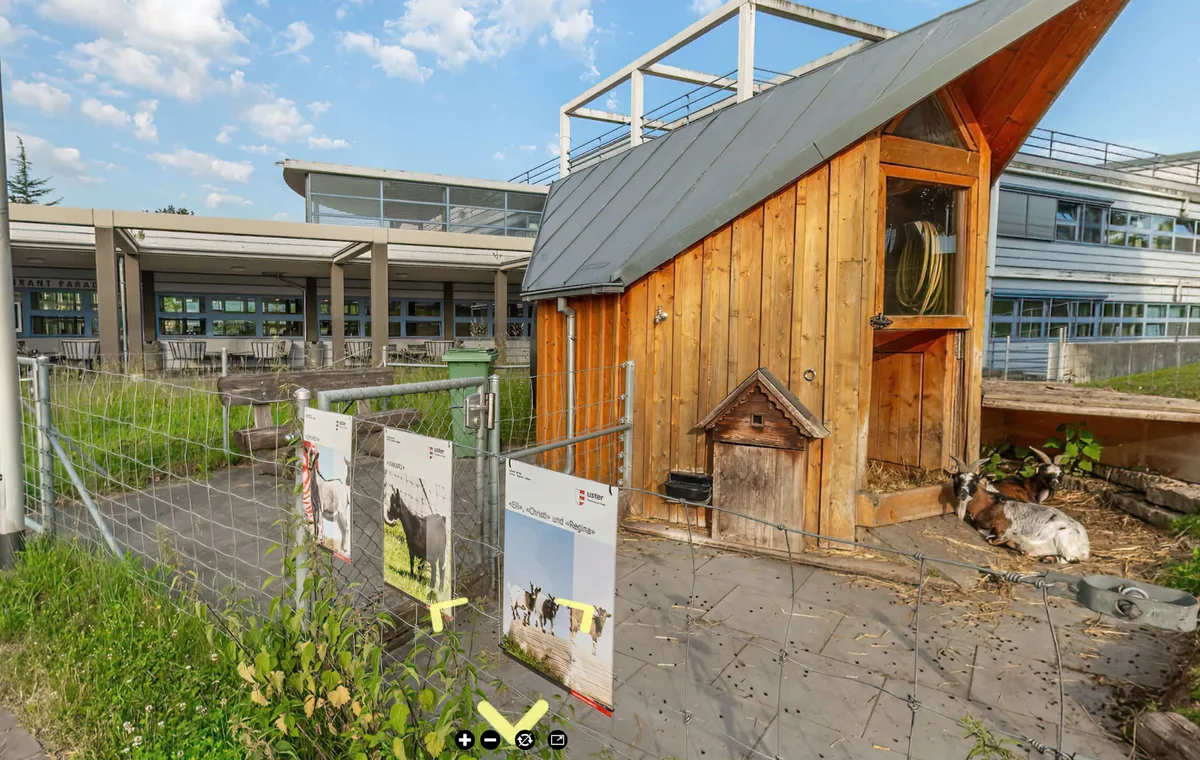 Auch das Pflegezentrum Dietenrain lässt sich virtuell begutachten – teilweise sogar mit tierischen Models. Fotos von den Alterszentren in Uster